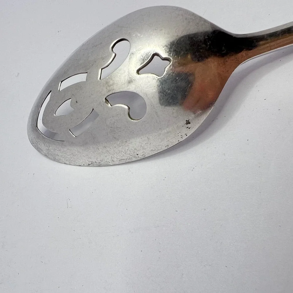 Reverie Pierced Serving Spoon Nobility Plate Silverplate‎ 1937 Art Deco Flatware
